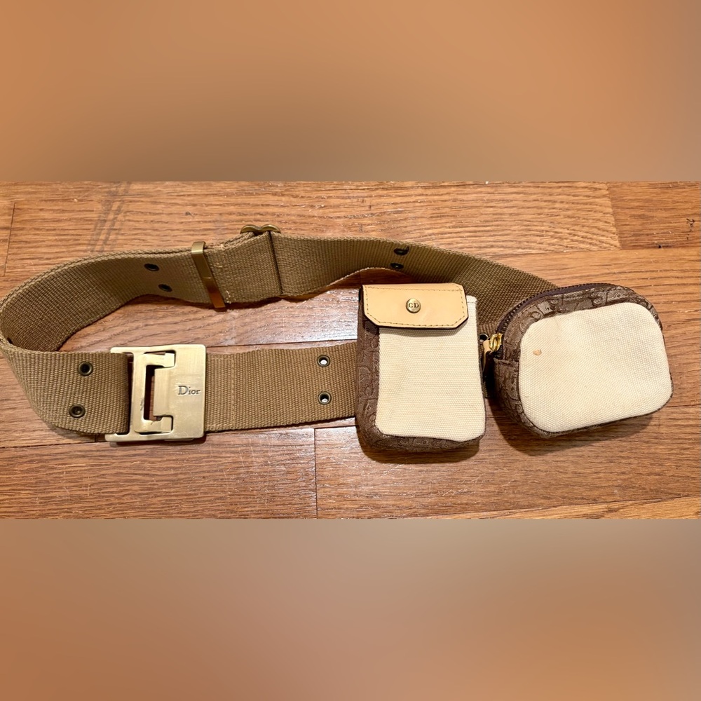 Dior Homme Military Utility Belt w/ Dual Pouches – Early 2000s Hedi Slimane Era!
